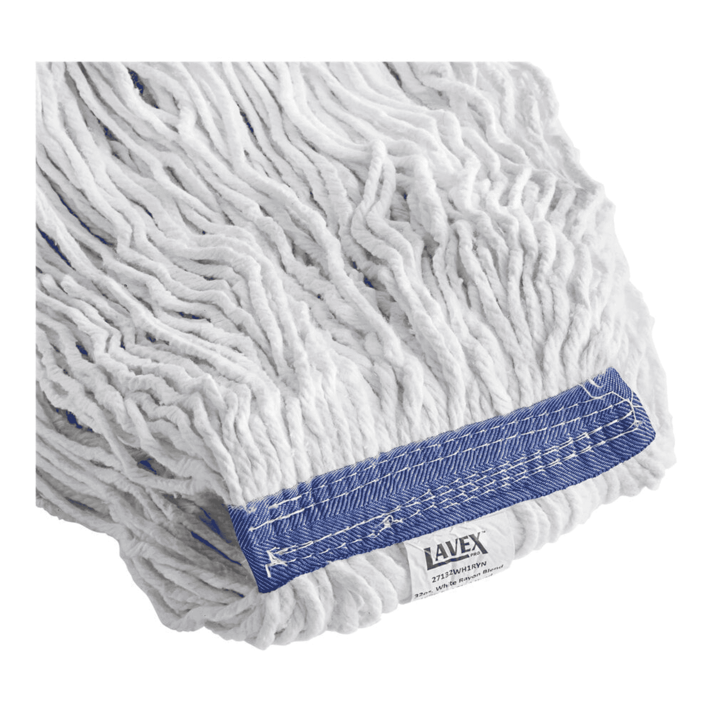 Lavex Pro White Rayon Blend Looped End Mop Head with Headband (16 oz) 12/Case