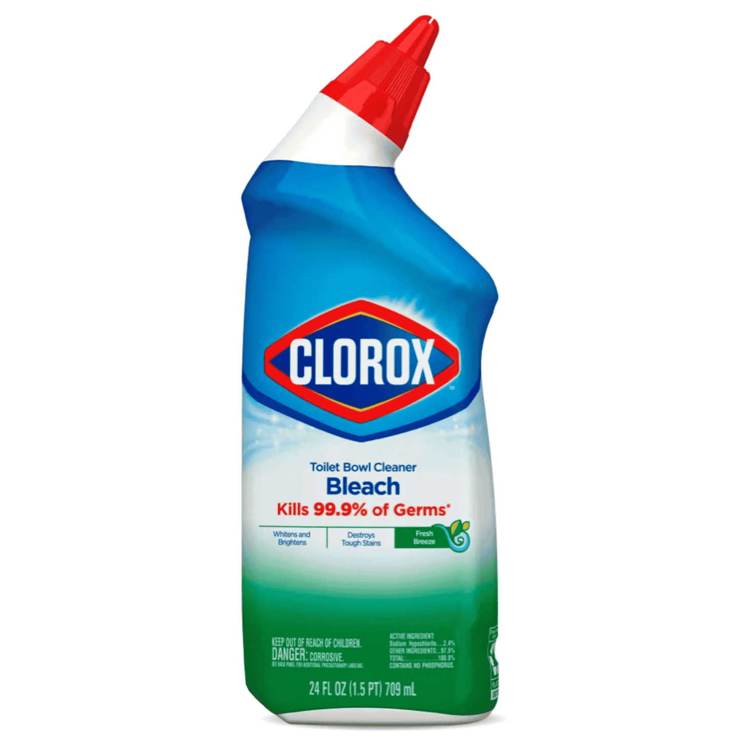 Clorox® Bleach Toilet Bowl Stain Remover & Cleaner Liquid | Fresh Breeze (12 Units)