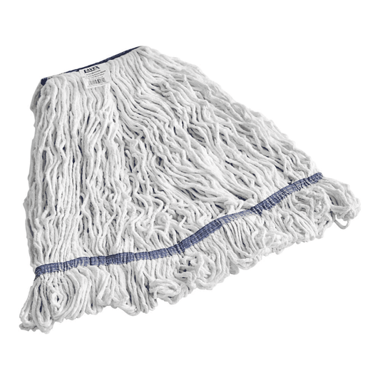 Lavex Pro White Rayon Blend Looped End Mop Head with Headband