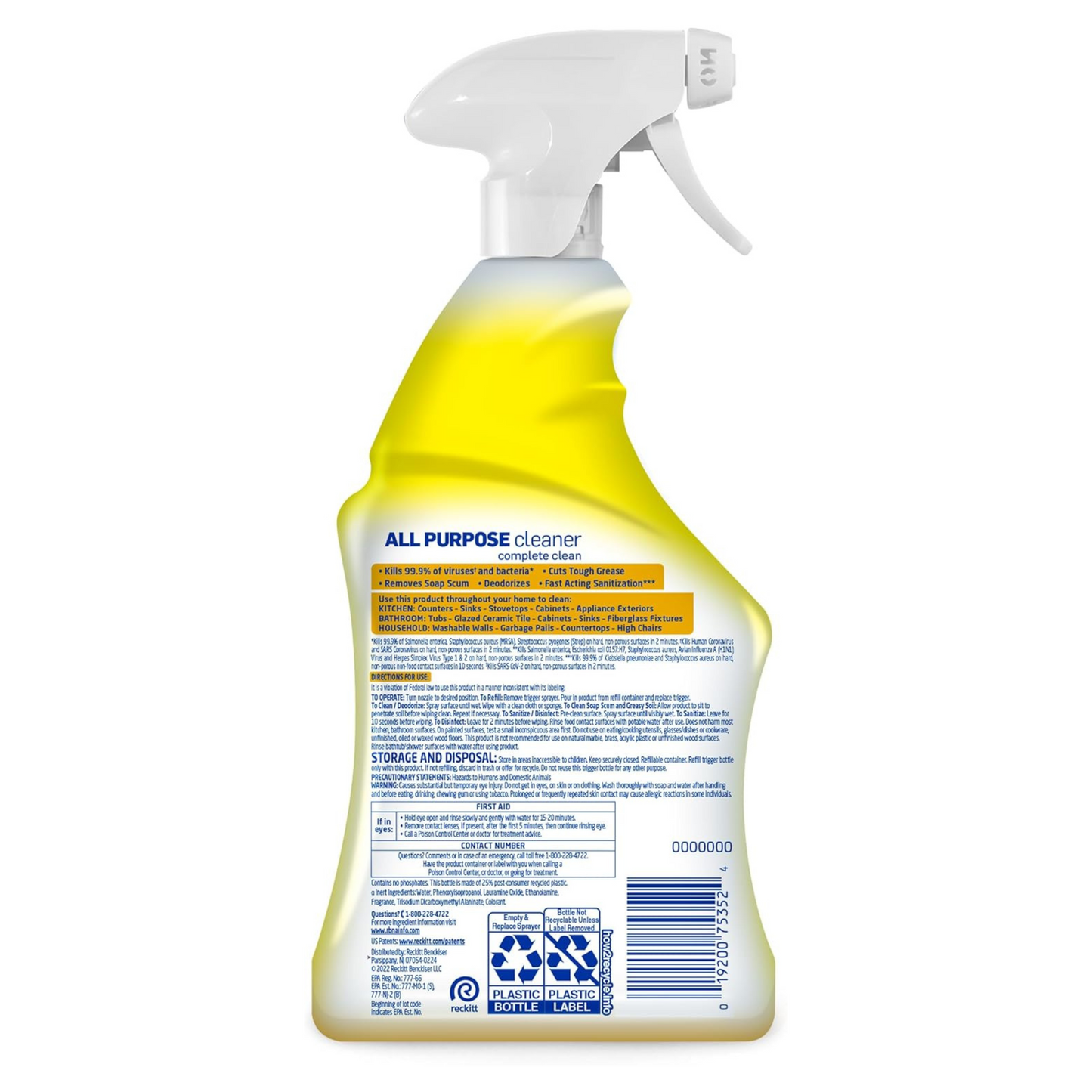 Lysol Disinfectant All-Purpose Cleaner, Lemon Breeze Scent