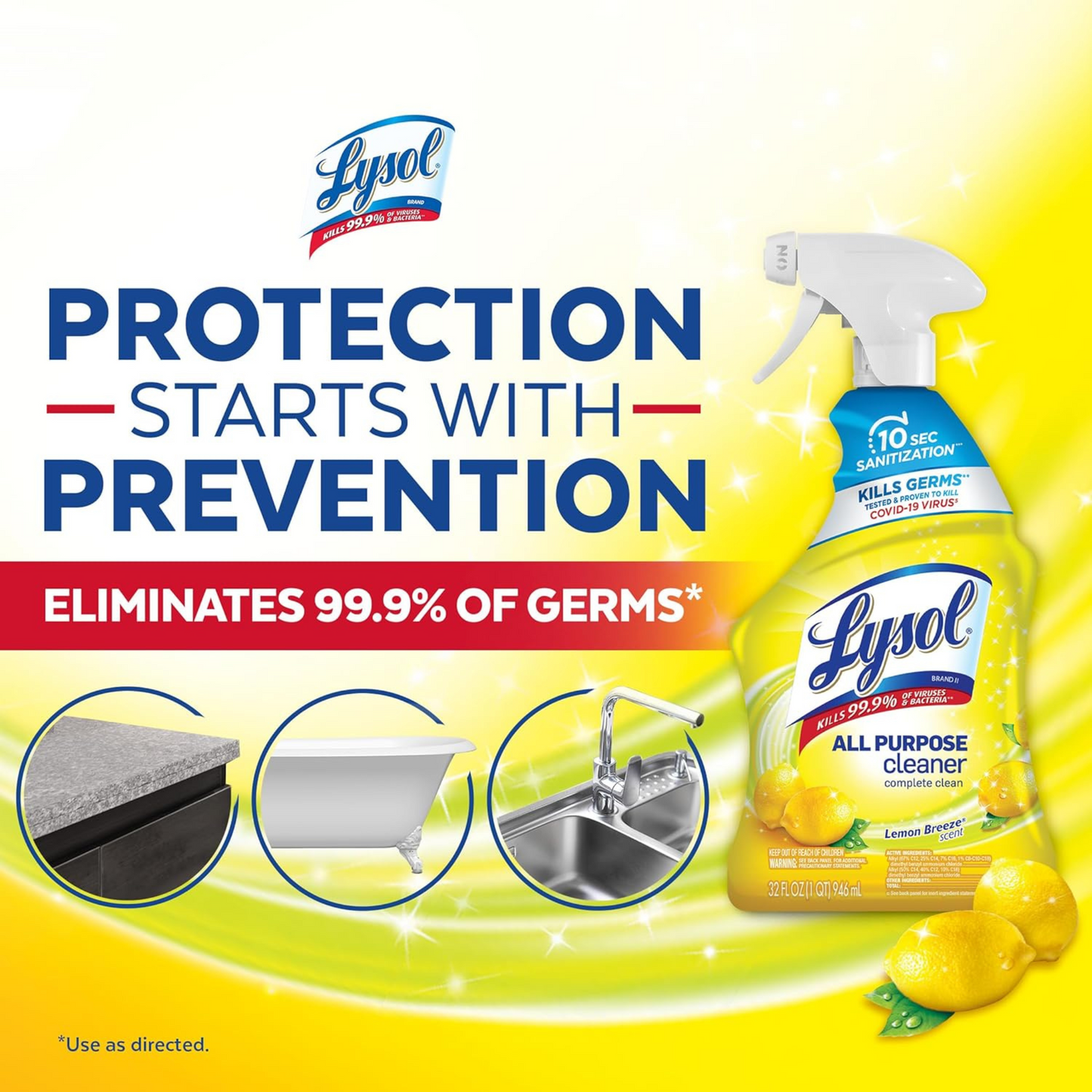 Lysol Disinfectant All-Purpose Cleaner, Lemon Breeze Scent